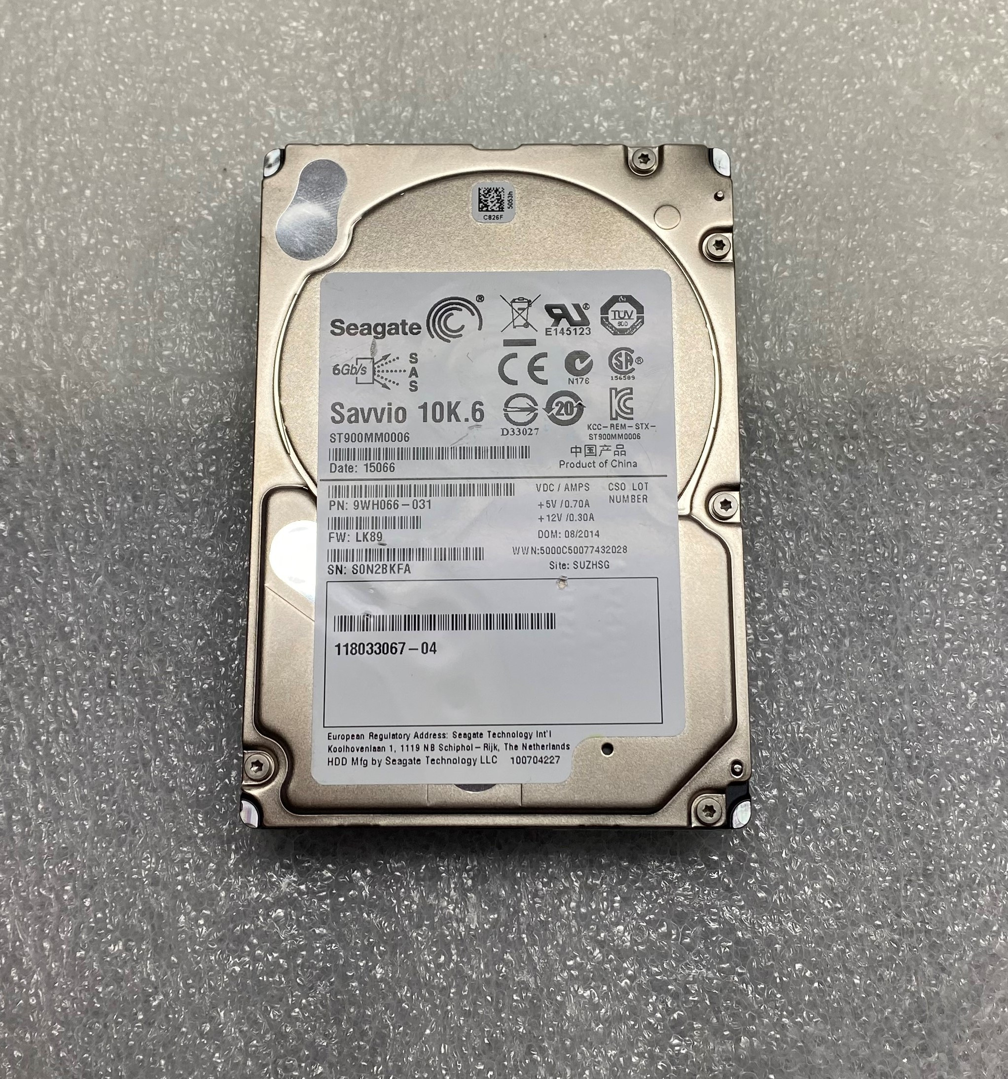 (未使用･未開封品)　SEAGATE ST900MM0006 SAVVIO 10K.6 ST900MM0006 HARD DRIVE vf3p617 Seagate Savvio 10K.6 ST900MM0006 900GB 10K RPM SAS 6Gb/S 2.5