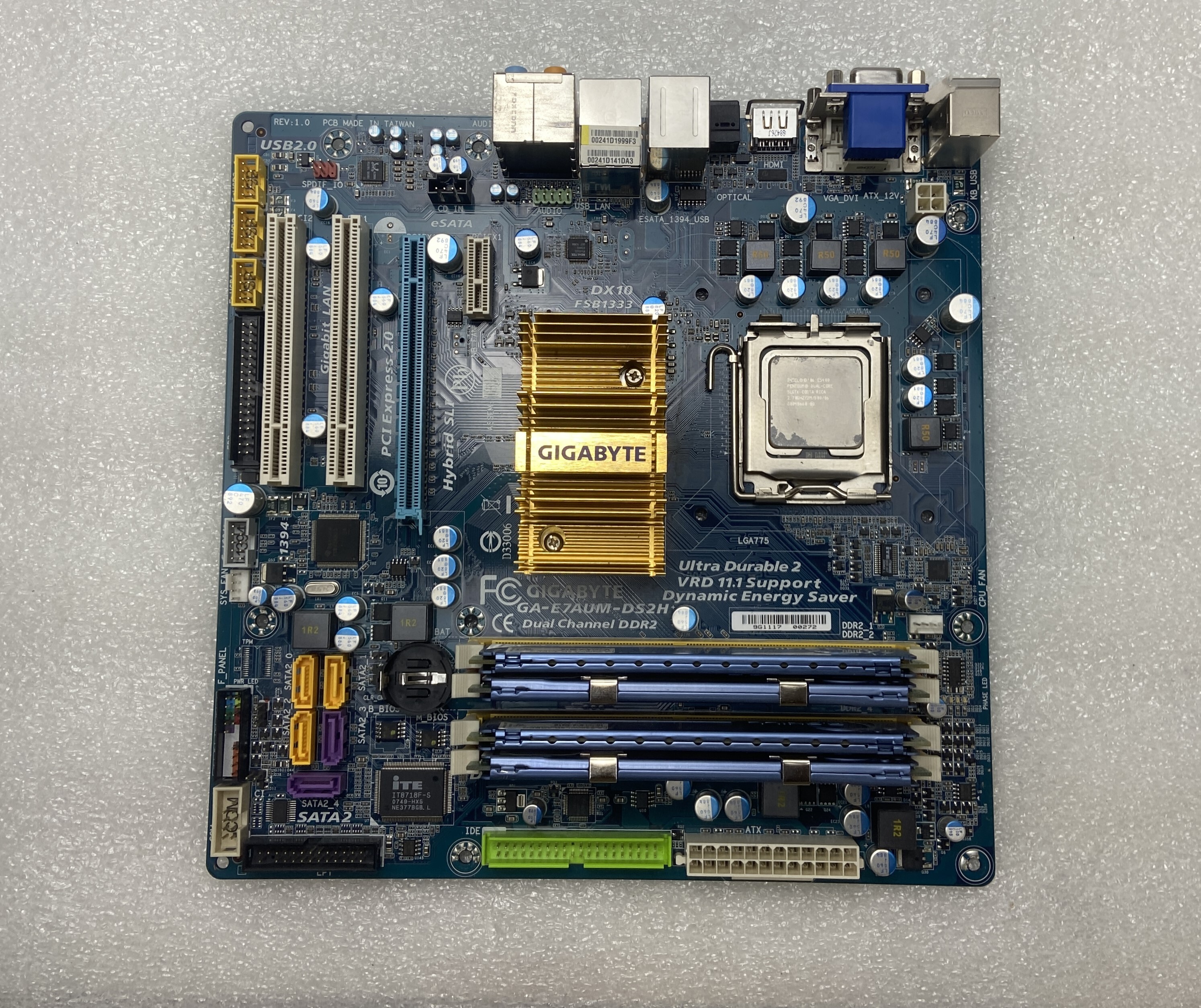GIGABYTE GA-E7AUM-DS2H GeForce9400 LGA775 MicroATX HDMI GIGA-BYTE