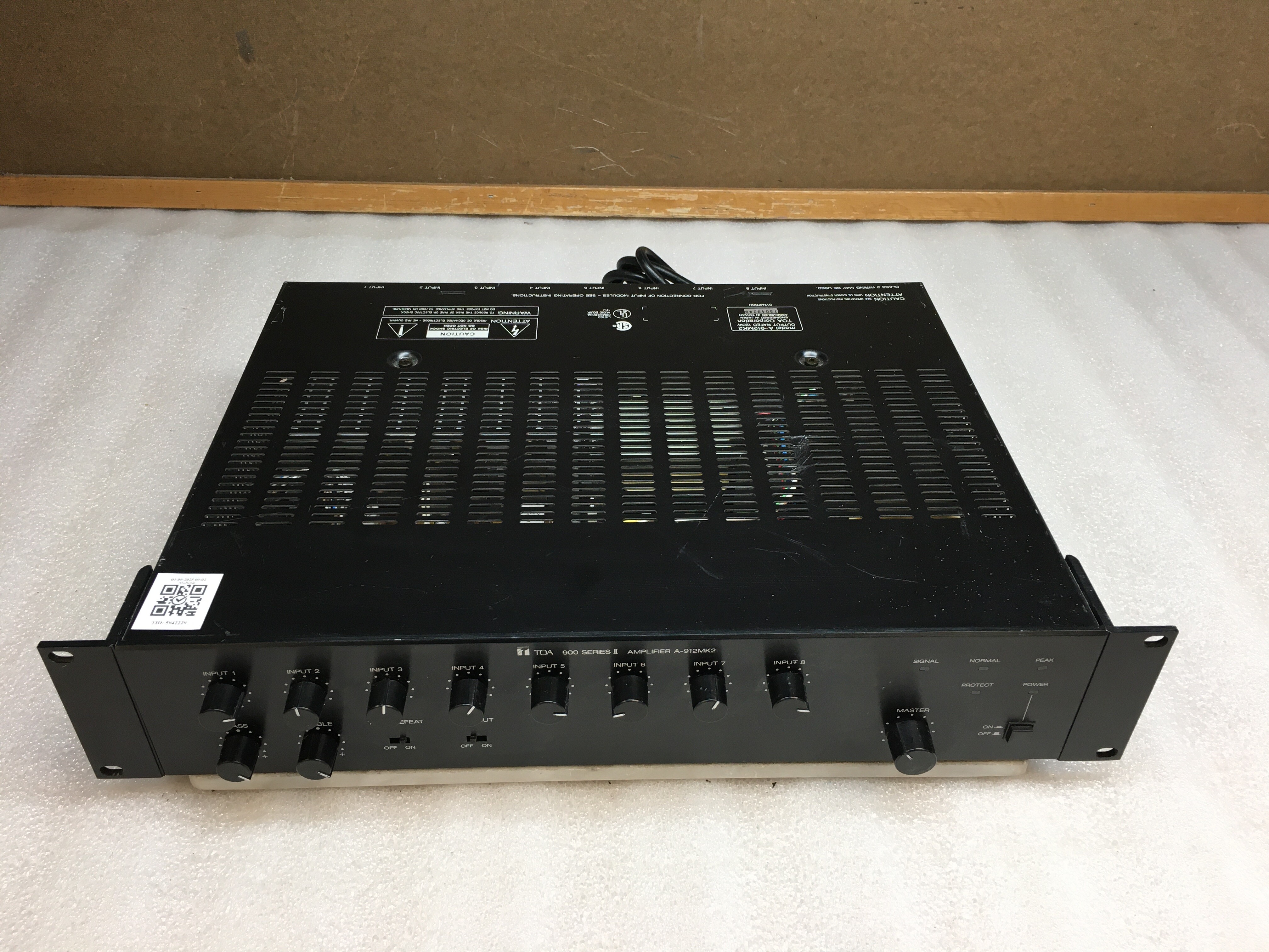 TOA 900 Series II A-912MK2 8-Channel Mixer Power Amplifier 180W