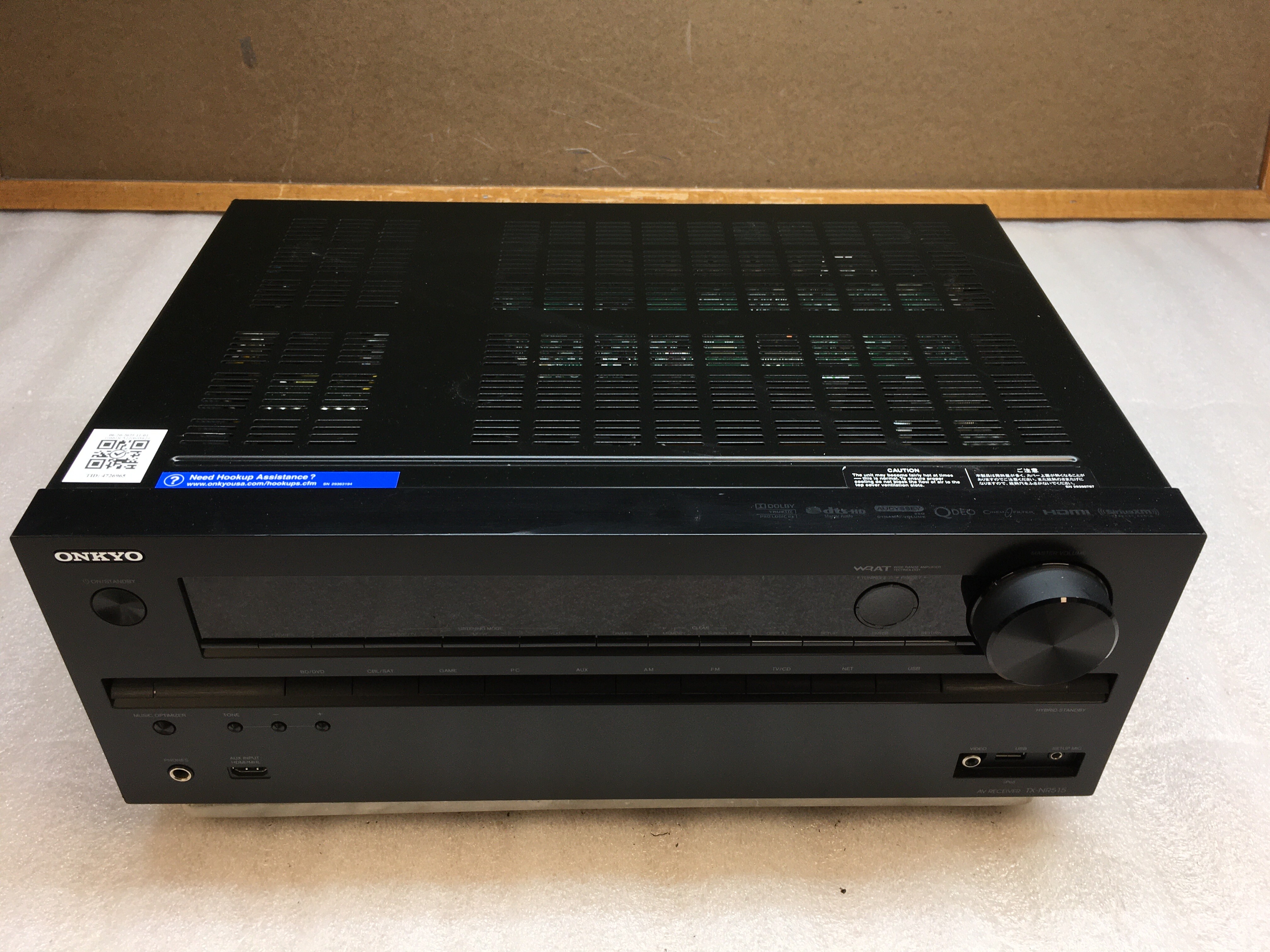 Onkyo TX-NR515 7.2 Channel Home Theater Network AV Receiver Black