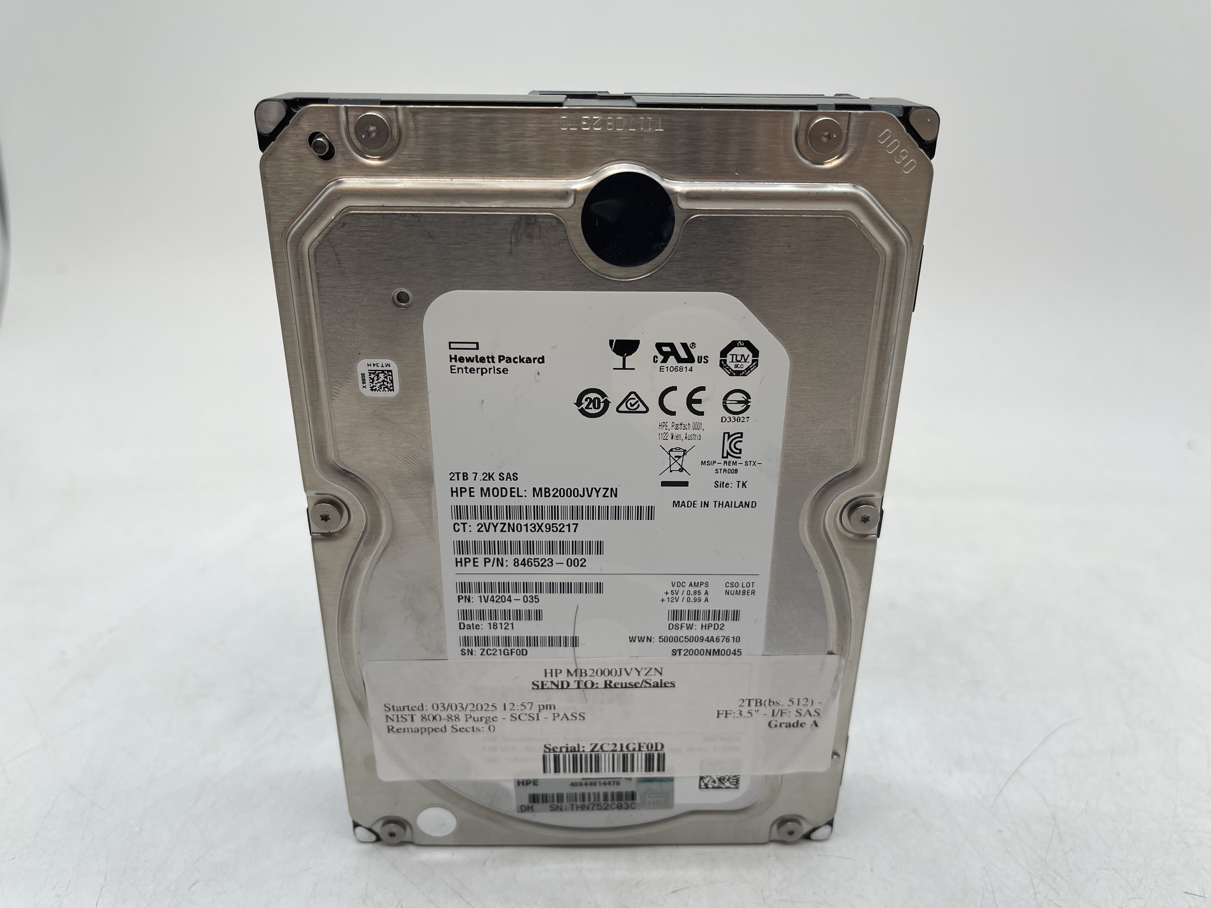 HP MB2000JVYZN 2TB 3.5