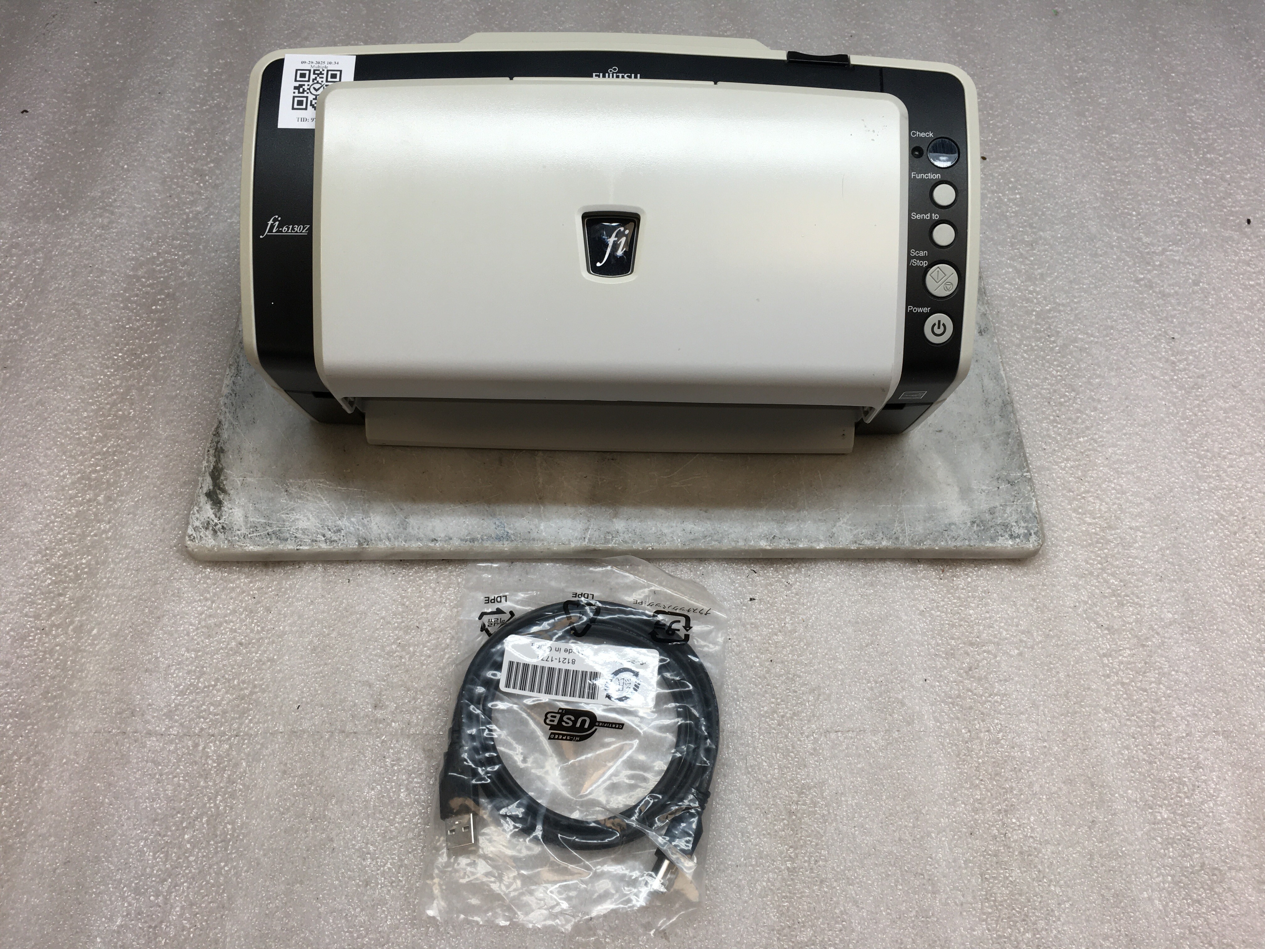 thumbnail image 2 of Fujitsu Fi-6130Z Sheetfed Image Scanner - PA03630-B055 - Duplex 600 DPI With AC Adapter, USB Cable & Feed Tray - Used Good Working 2 of 2