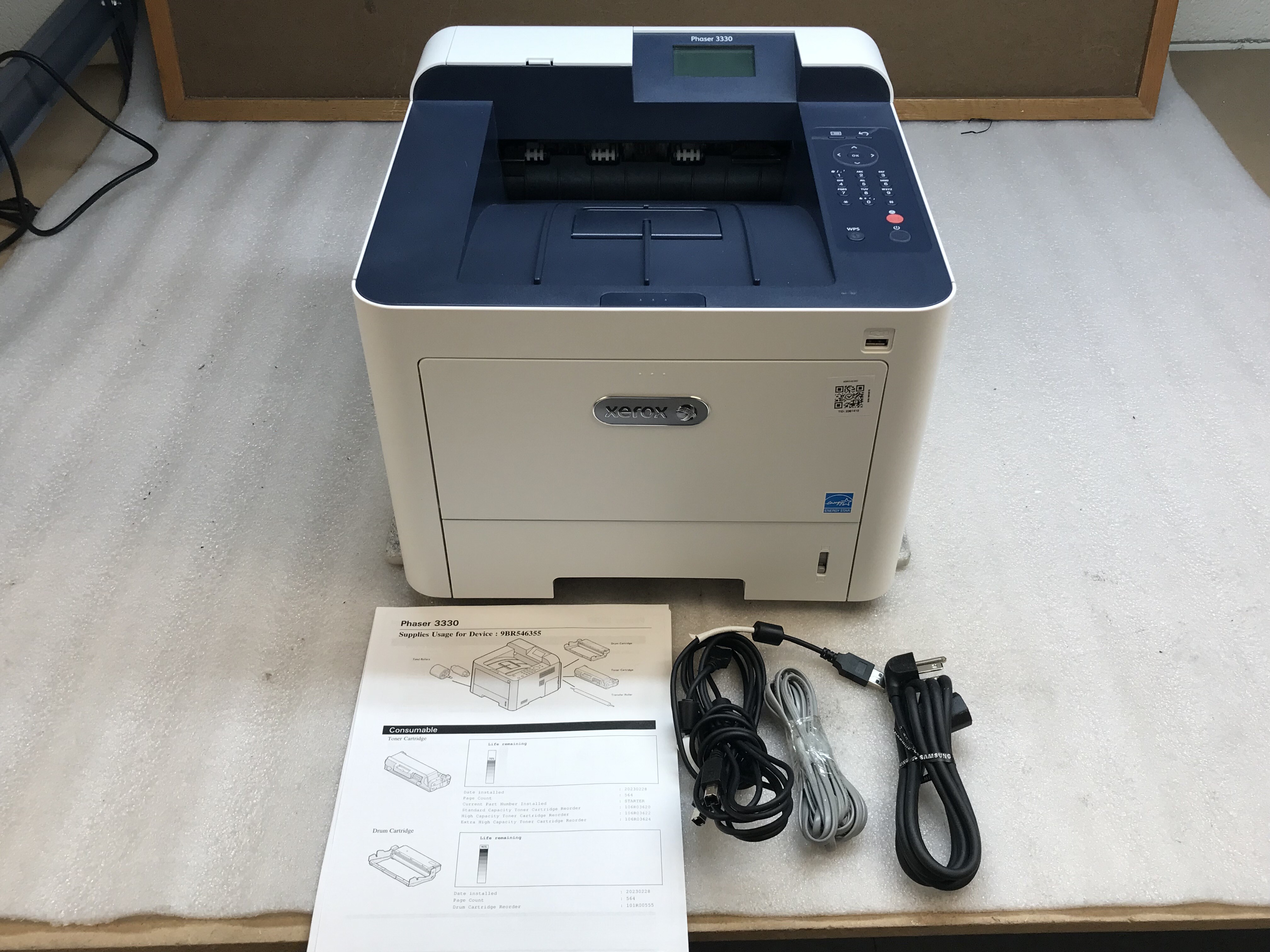 Xerox Phaser 3330 Wireless Monochrome Duplex Laser Printer with