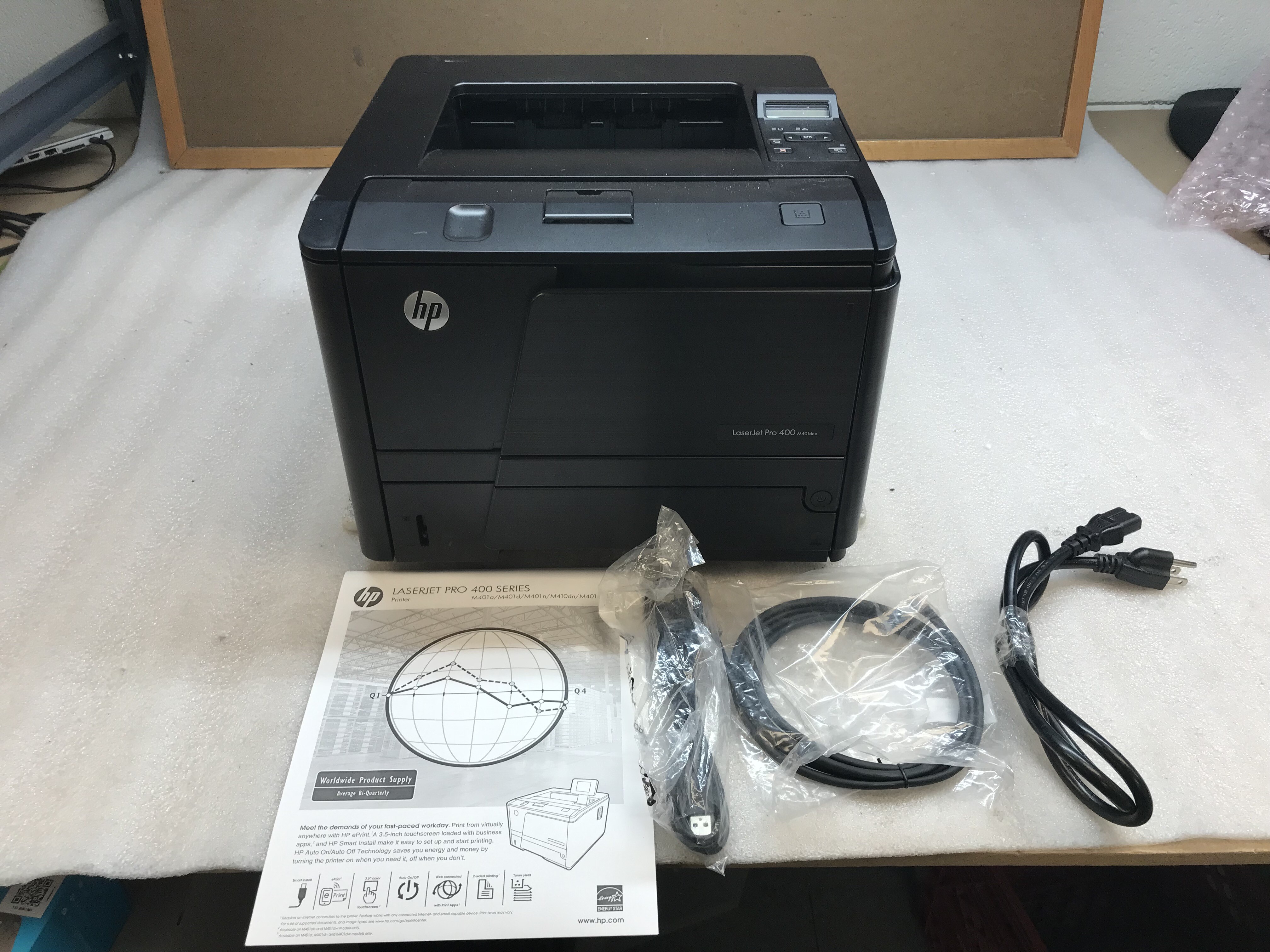 HP LaserJet Pro 400 M401dne CF399A Network Printer Toner Inc - Pwr